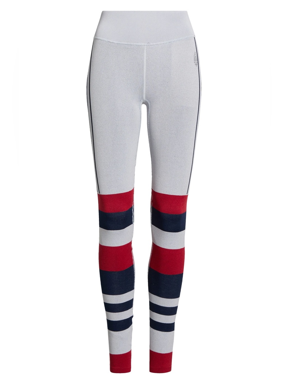 1498. FREE PEOPLE Myoko Jacquard Leggings in Ivory Retro Stripes NWT $128 - Picture 4 of 5